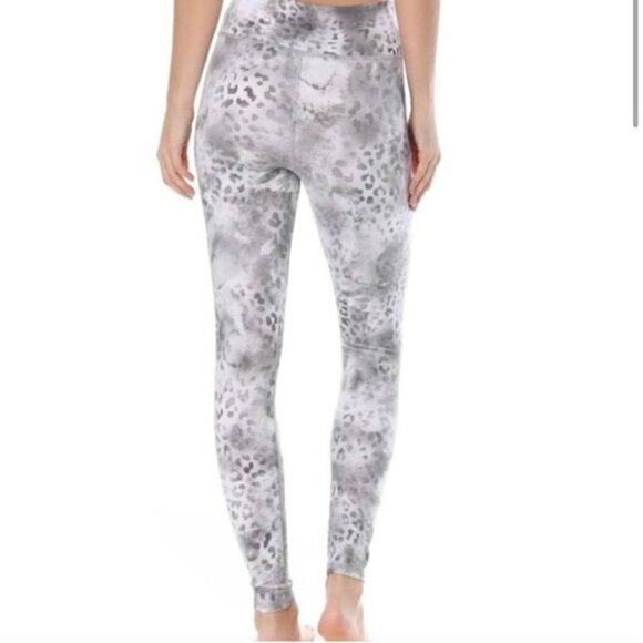 Evolution and Creation The Mia Legging White Gray Snow Leopard Animal Sz M - Picture 4 of 11
